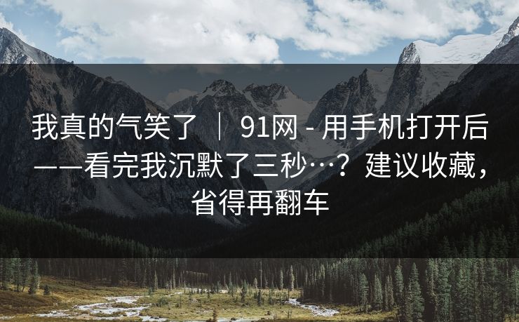 我真的气笑了 ｜ 91网 - 用手机打开后——看完我沉默了三秒…？建议收藏，省得再翻车