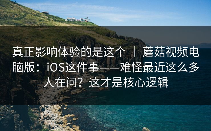 真正影响体验的是这个 ｜ 蘑菇视频电脑版：iOS这件事——难怪最近这么多人在问？这才是核心逻辑